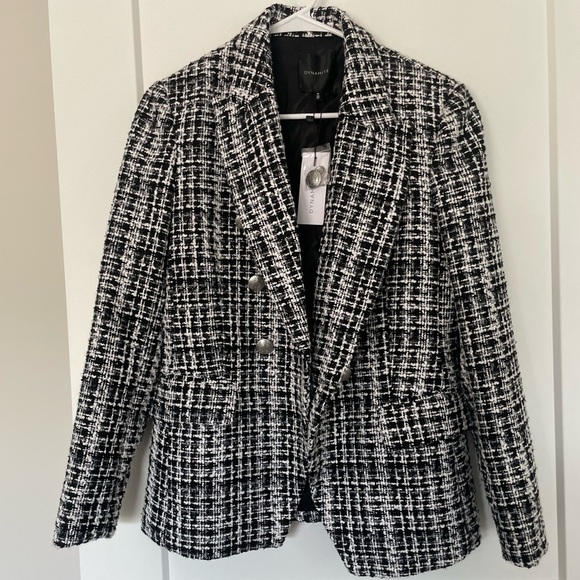 NWT - Blazer by Dynamite – Size M – Classic Black & White - Picture 1 of 11